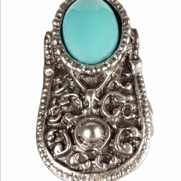 Turkish simulated turquoise ring - Picture 2 of 5